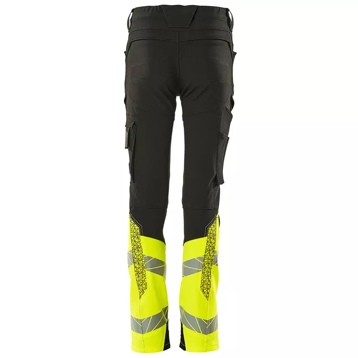 Mascot Accelerate Safe work trousers for kids, Black/Hi-Vis Yellow, large image number 1
