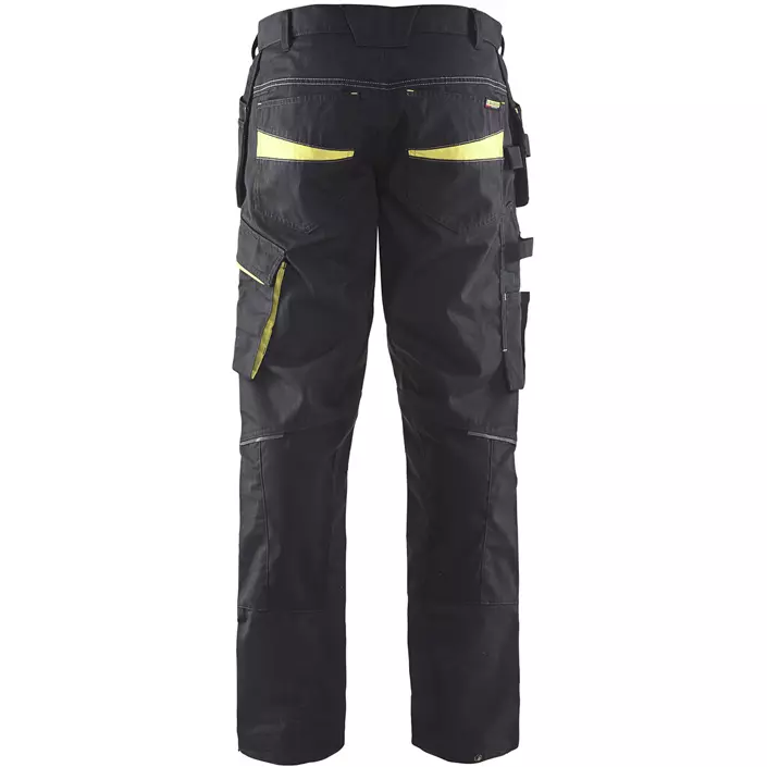 Blåkläder Unite craftsman trousers, Black/Yellow, large image number 2