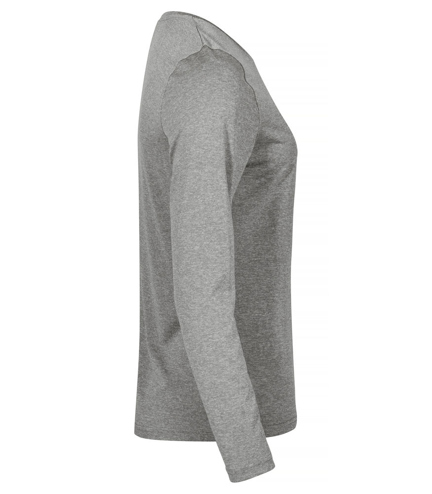 Clique Basic Active lang&aelig;rmet dame T-shirt, Grey melange , large image number 3