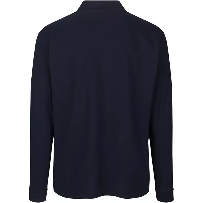 ID PRO Wear langermet Polo T-skjorte, Marine, large image number 1