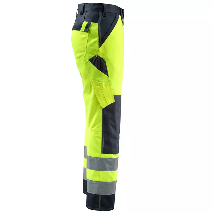 Mascot Safe Light Maitland work trousers, Hi-Vis Yellow/Dark Marine, large image number 3
