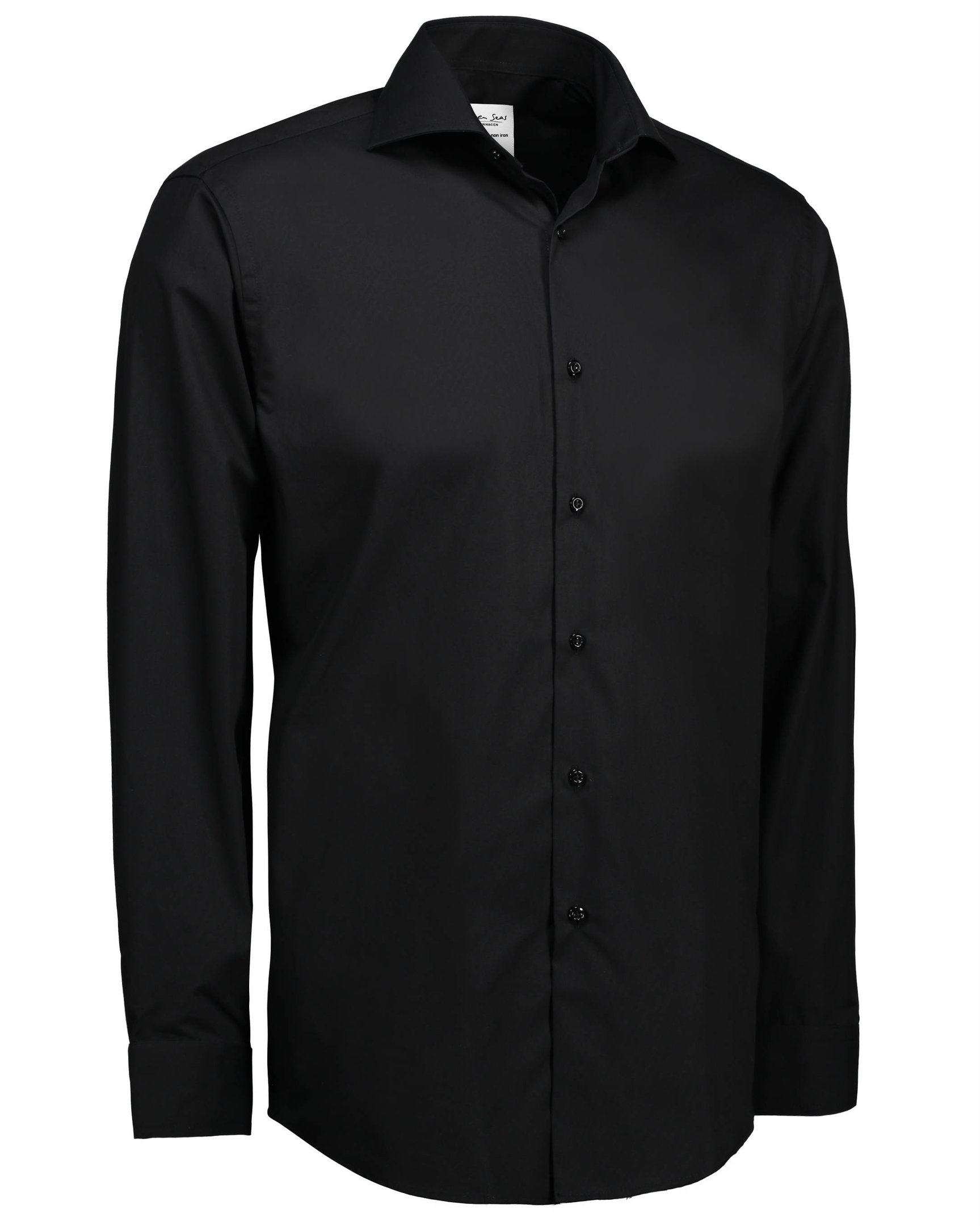 Seven Seas modern fit Fine Twill Hemd, Schwarz, large image number 2