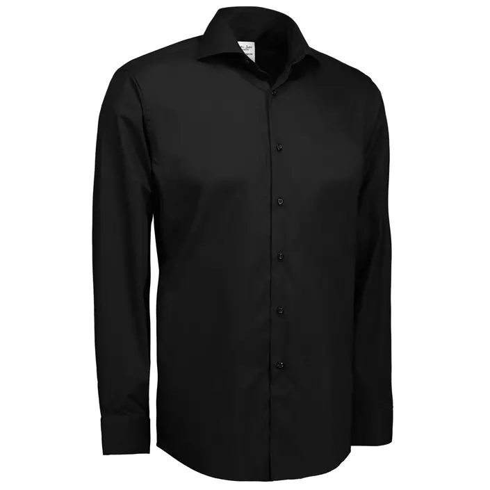 Seven Seas modern fit Fine Twill shirt, Black, large image number 2