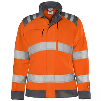 Fristads Green women's work jacket 4067 GPLU, Hi-vis orange/Grey