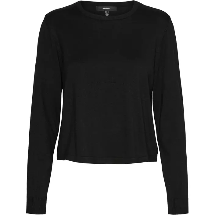 Vero Moda VMSILJE dame striktrøje, Black, large image number 0