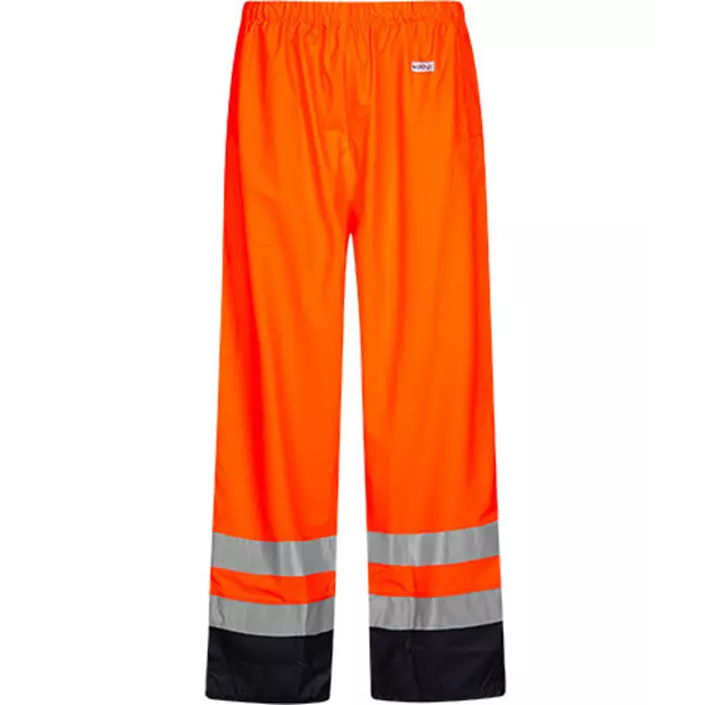 Lyngsøe PU rain trousers, Hi-vis Orange/Marine, large image number 0