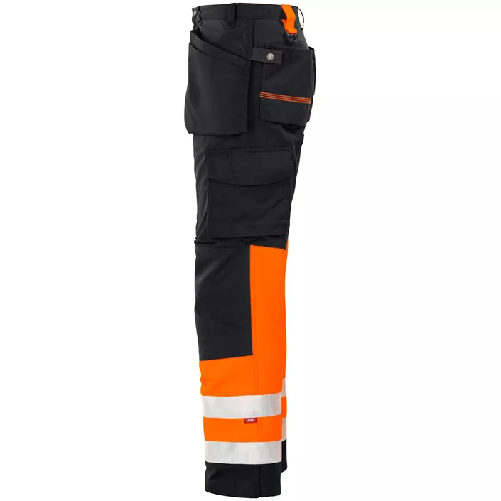 ProJob work trousers 6502, Black/Hi-vis Orange, large image number 2