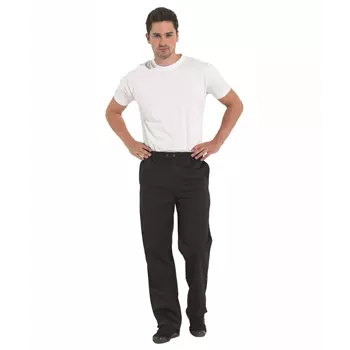Kentaur trousers with pleats, Black