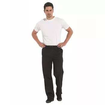 Kentaur trousers with pleats, Black