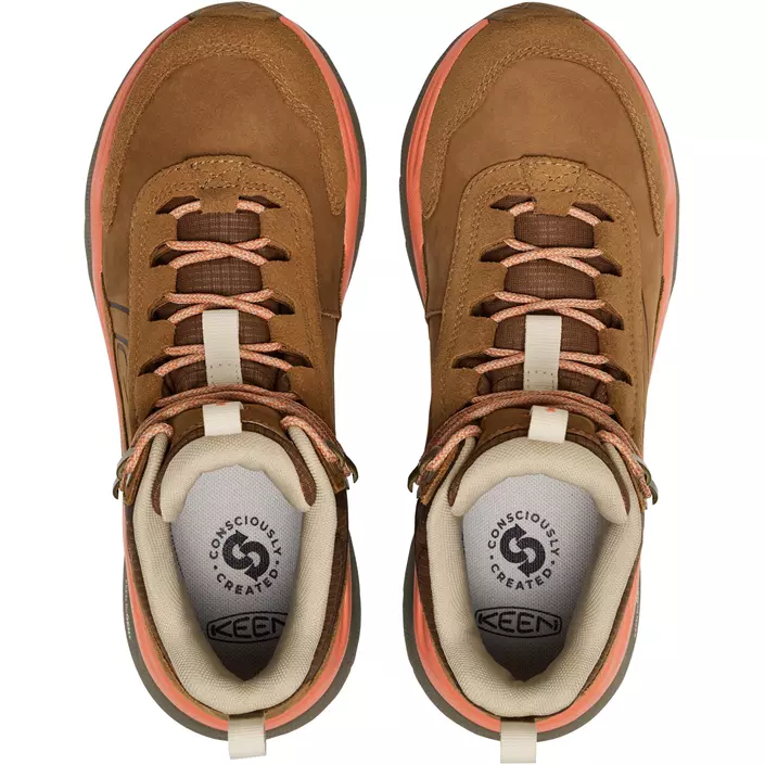 Keen Leiki Leather Mid WP vandrarkängor dam, Chipmunk/Bison, large image number 5