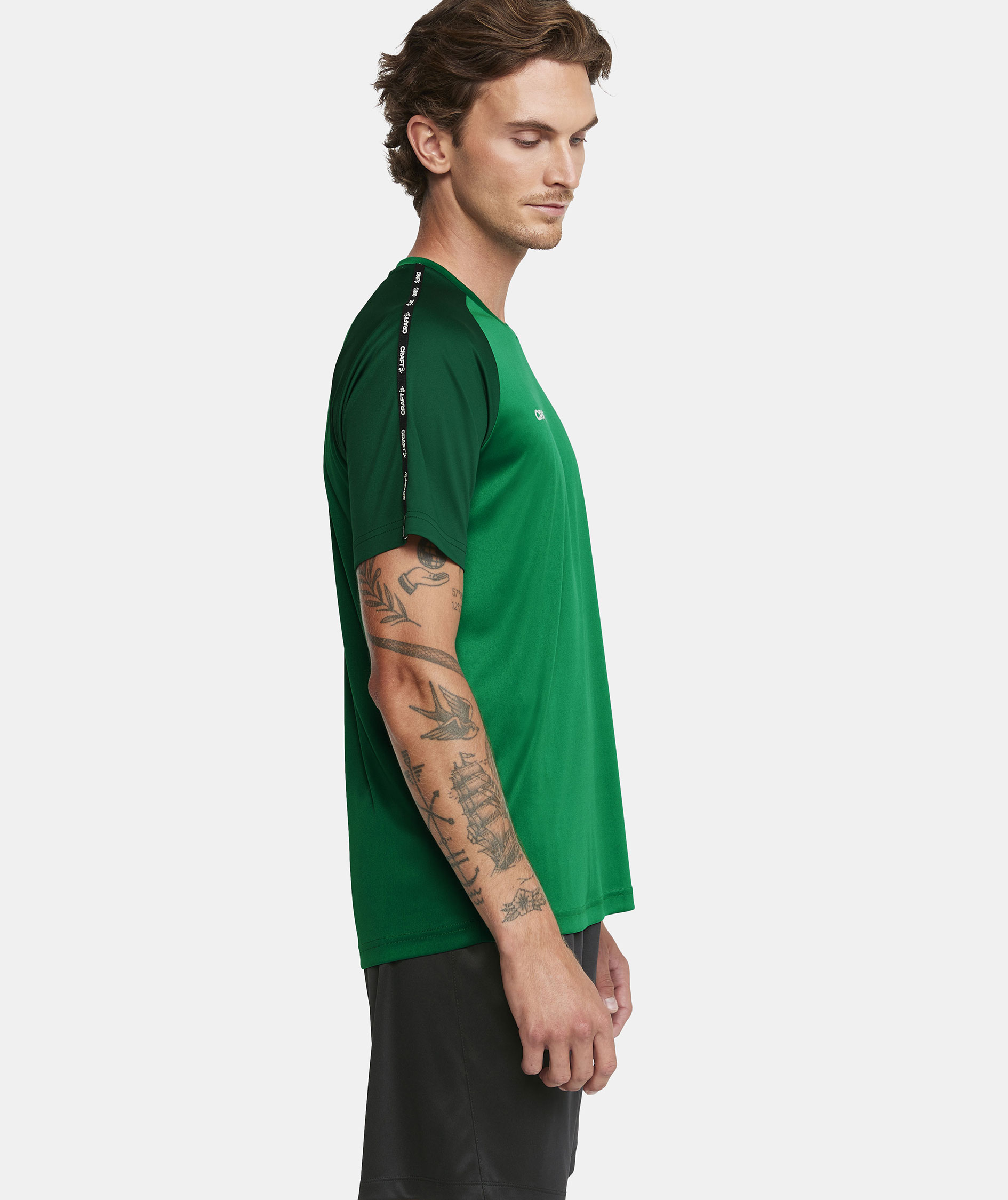 Craft Squad 2.0 Contrast Jersey T-shirt, Team Green-Ivy, large image number 7