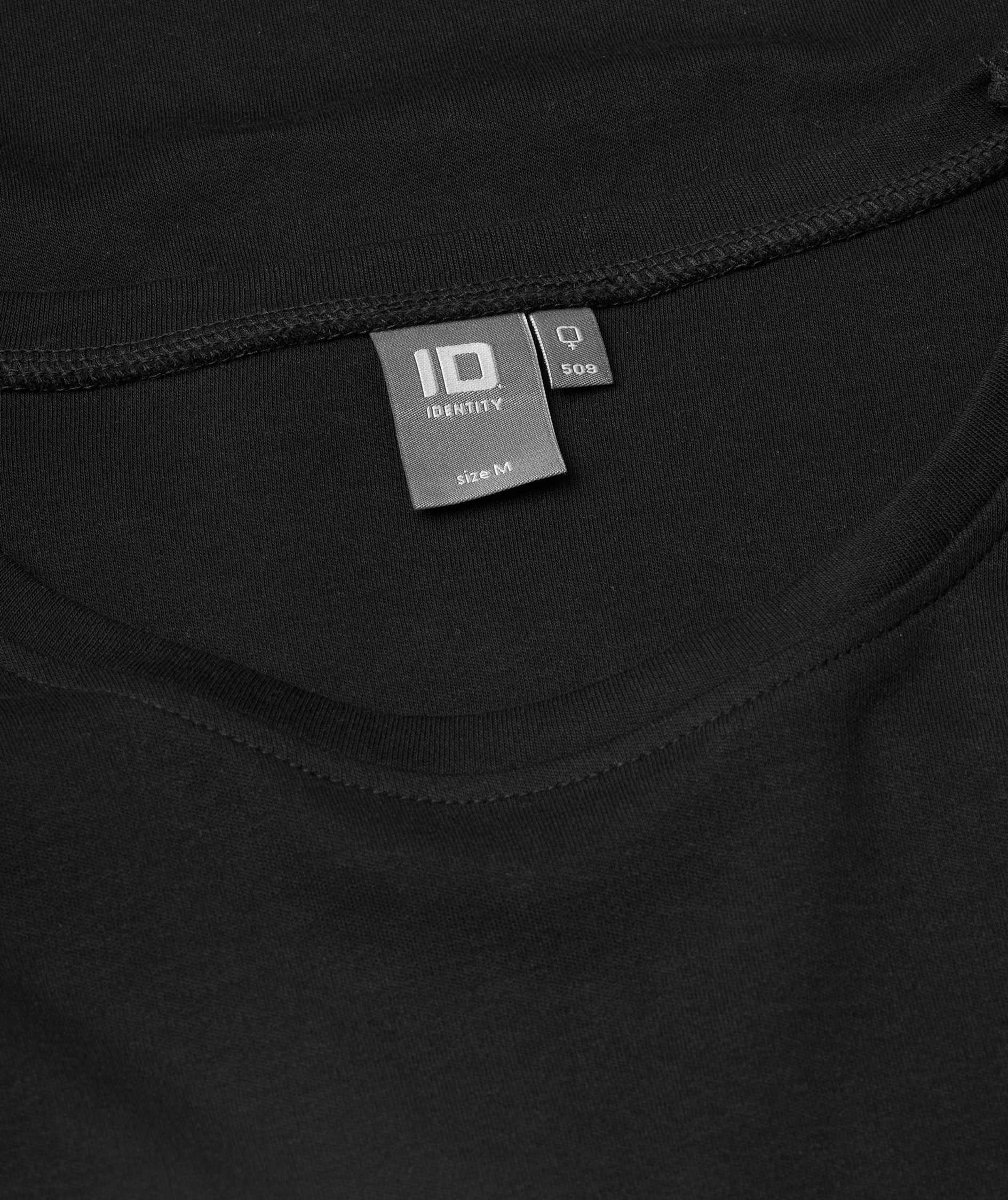 ID Interlock lang&aelig;rmet dame T-shirt, Sort, large image number 3