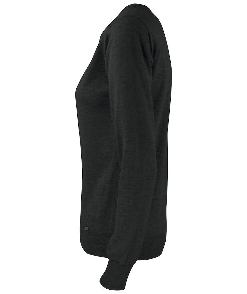 Cutter & Buck Kennewick dame crewneck med merinould, Black, large image number 3