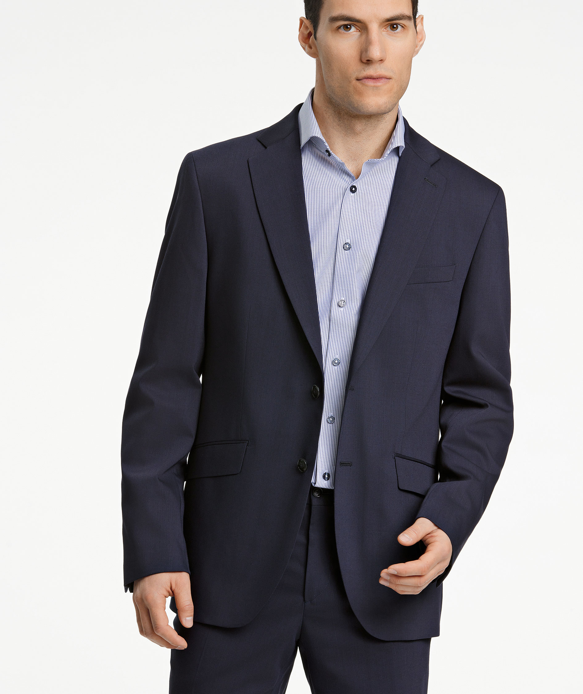 Lindbergh Modern fit blazer with wool, Navy, large image number 6