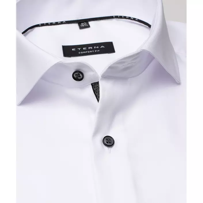 Eterna Cover Comfort fit skjorte med kontrast, Hvid, large image number 3