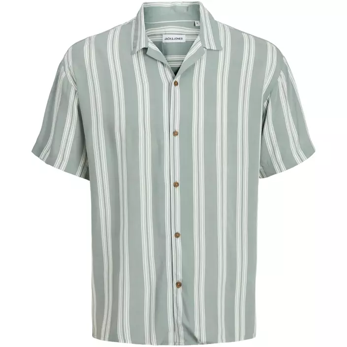 Jack & Jones JJEJEFF STRIPE RESORT kortärmad skjorta, Iceberg Green, large image number 0