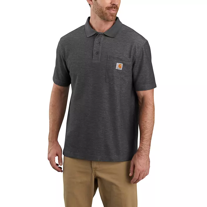 Carhartt polo T-shirt, Carbon Heather, Carbon Heather, large image number 1