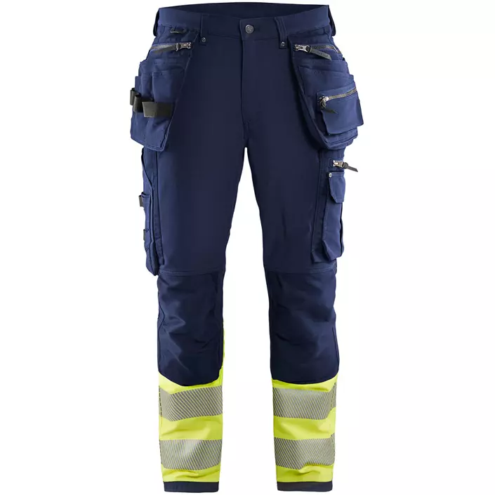 Blåkläder håndverksbukse full stretch, Marine/Hi-Vis gul, large image number 0