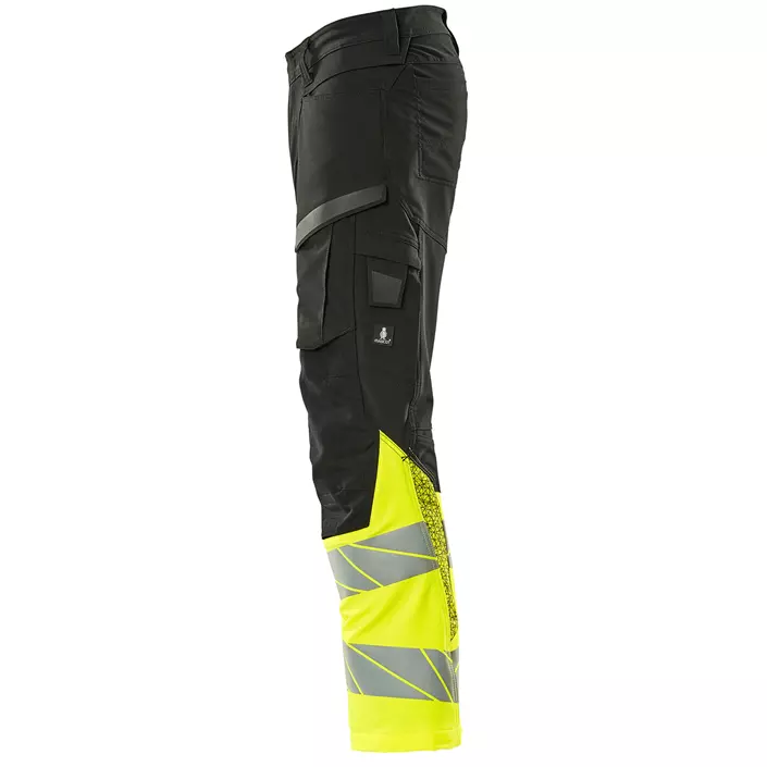 Mascot Accelerate Safe work trousers full stretch, Black/Hi-Vis Yellow, large image number 2