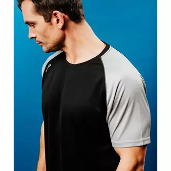 Blue Rebel Dragon Kontrast  T-Shirt, Schwarz/Grau
