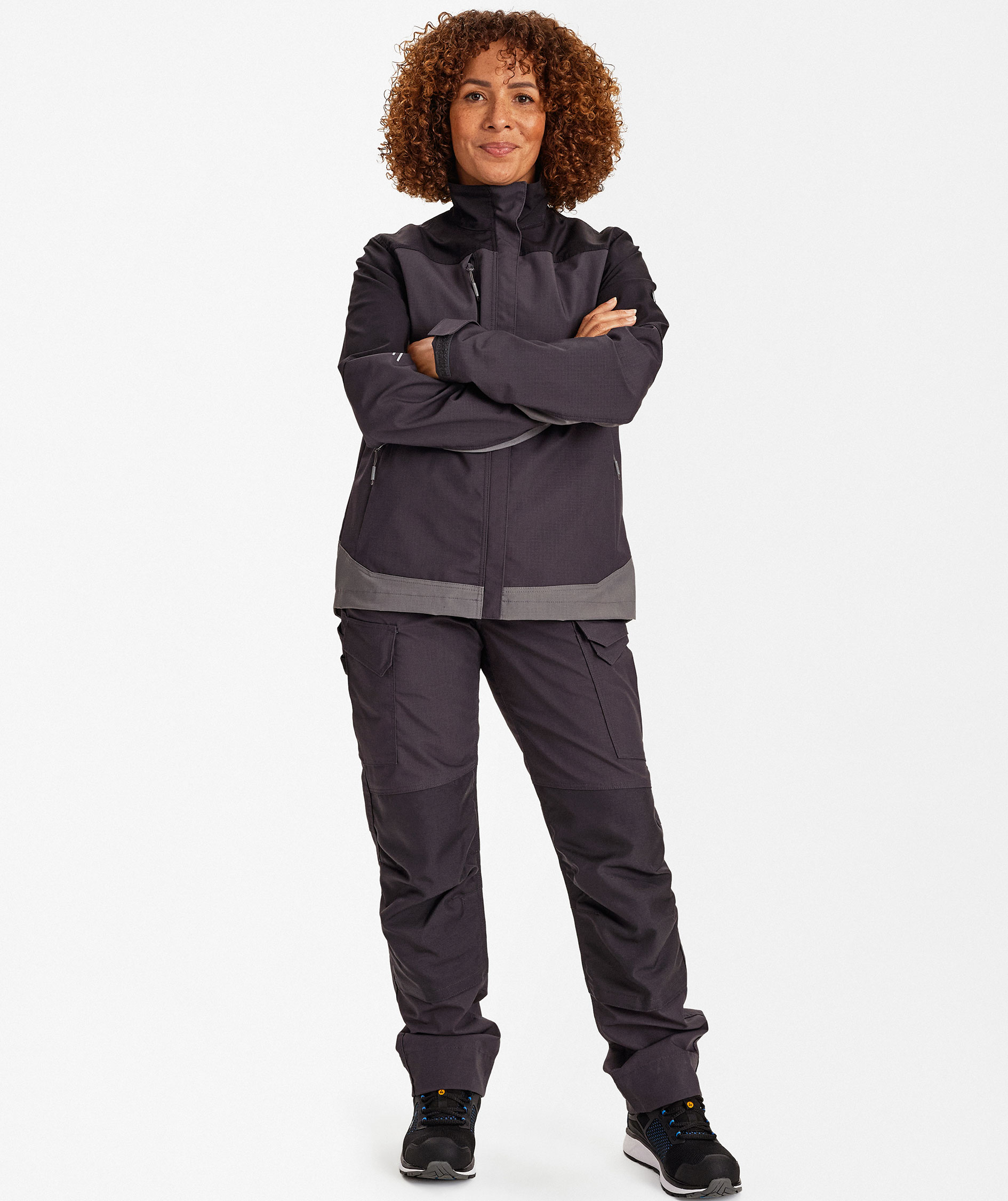 Engel Entire women's work jacket, Anthracite Grey/Black, large image number 2