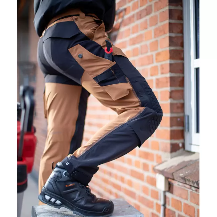 Mascot Customized diamond fit arbetsbyxa dam full stretch, Nötbrun/Svart, large image number 4