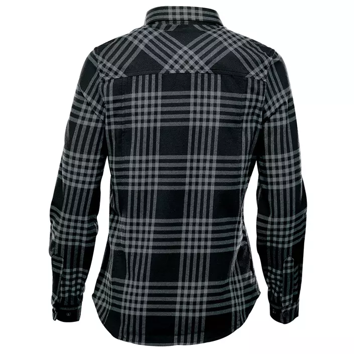Stormtech Santa Fe women's flannel shirt, Carbon heather/black, large image number 2