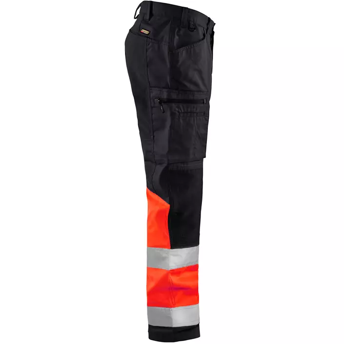 Blåkläder arbejdsbukser, Sort/Hi-Vis Rød, large image number 3