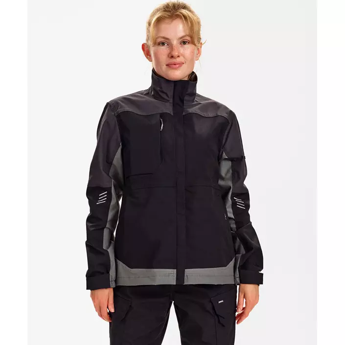 Engel Entire dame arbejdsjakke, Black/Anthracite Grey, large image number 1