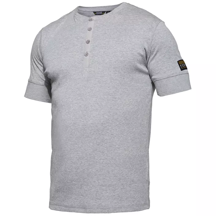 Workzone Explore Grandad shirt, Grau Melange, large image number 0