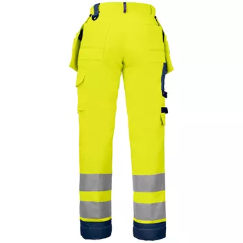 ProJob women's craftsman trousers, Hi-vis yellow/Marine blue