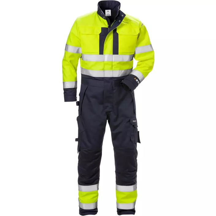 Fristads Flame winter coverall 8088, Hi-Vis yellow/marine, large image number 0