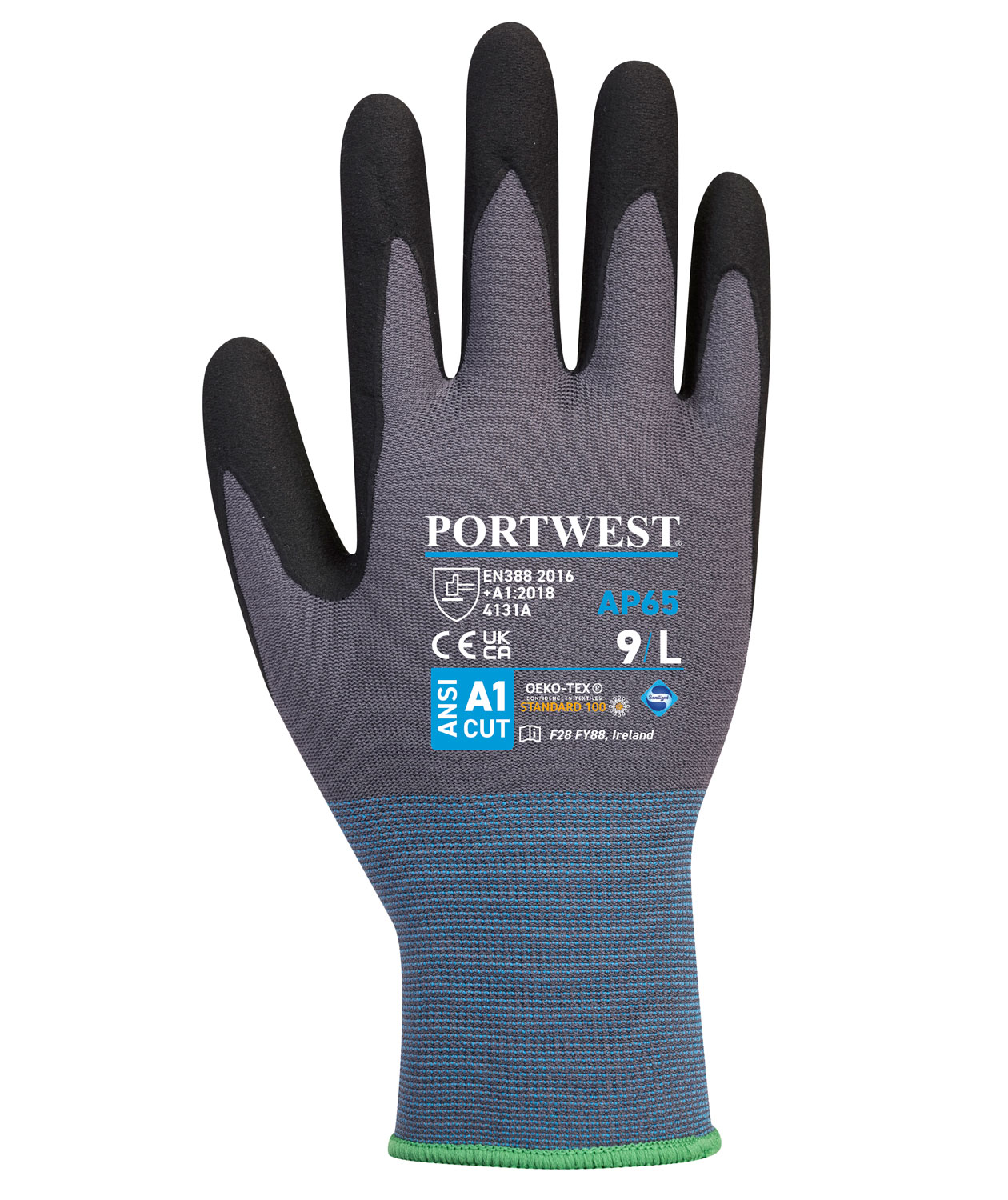 Portwest AP65 Pro work gloves, Black/Grey, large image number 1