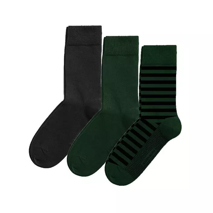 Björn Borg Core 3-pack socks, Green/Black, Green/Black, large image number 0