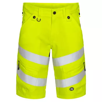 Engel Safety work shorts, Yellow/Blue Ink