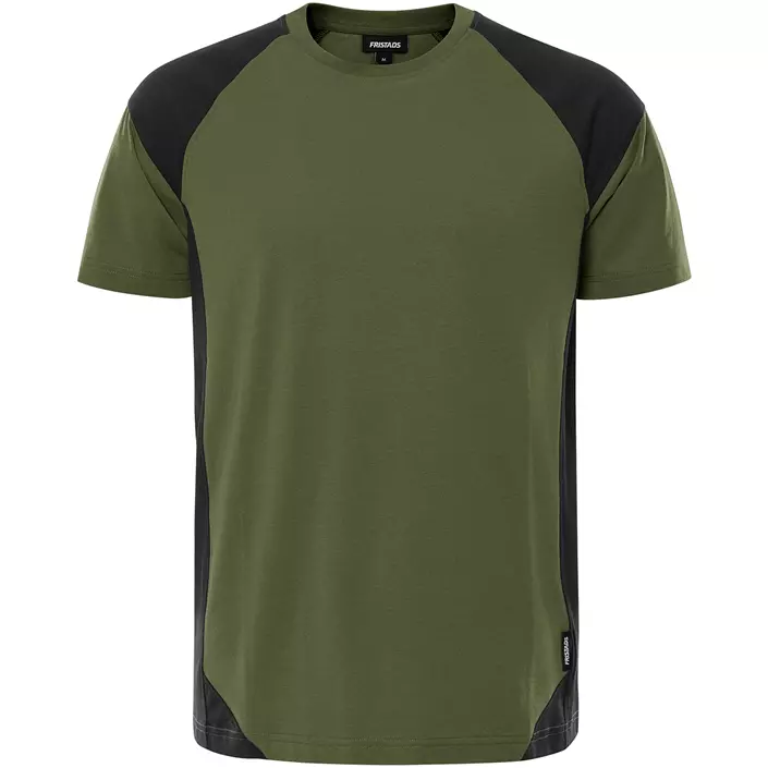 Fristads Heavy T-skjorte 7046 GTM, Armygrønn/Svart, large image number 0