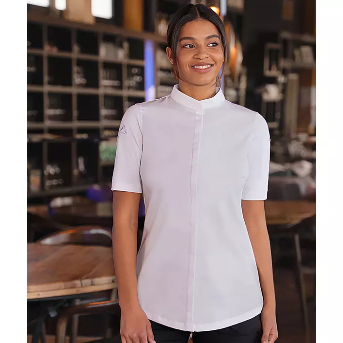 Karlowsky DIAMOND CUT® Avantgarde kortærmet dame kokkejakke, White , large image number 1