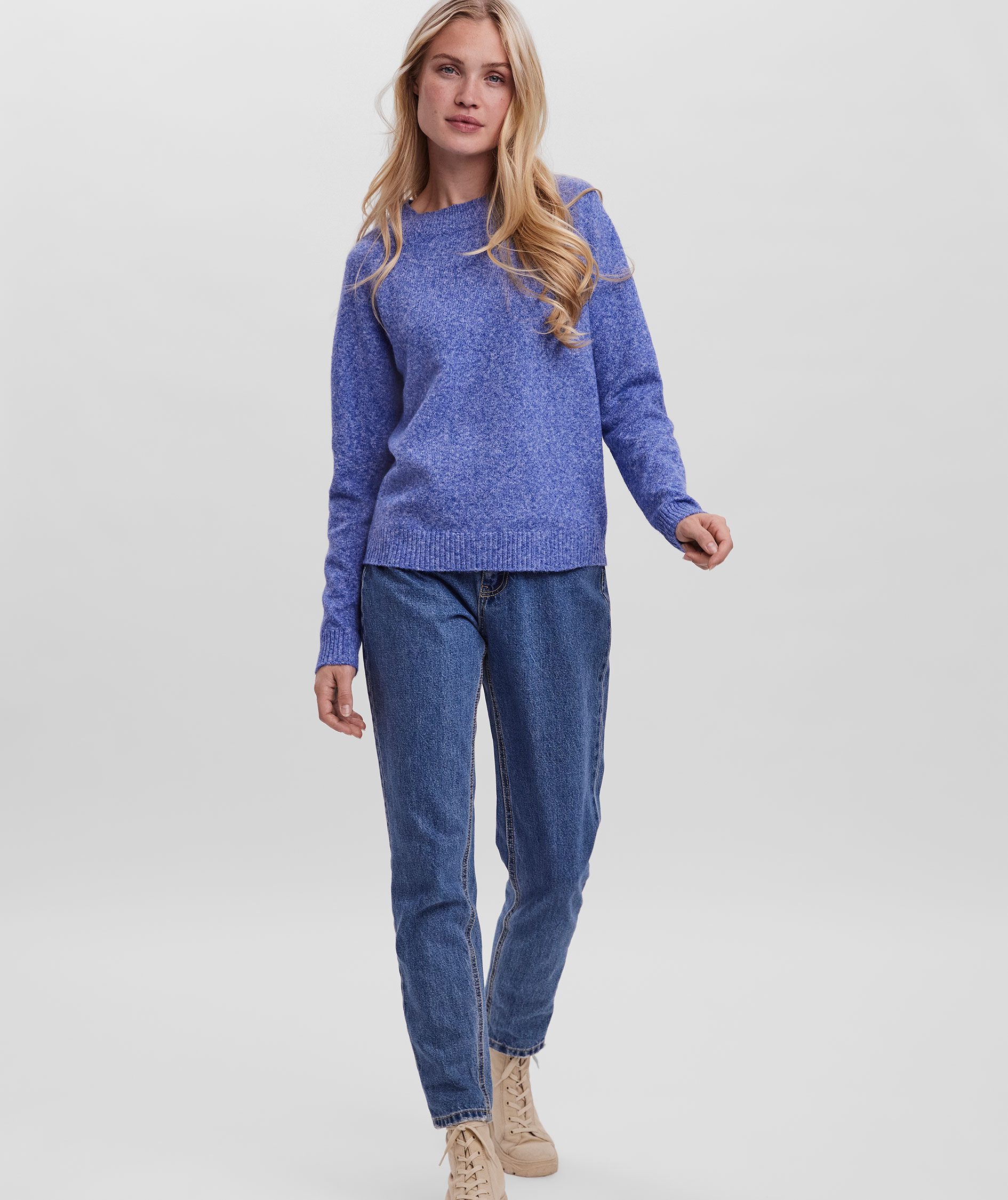 Vero Moda VMDOFFY women's knitted pullover, Surf The Web Melange, large image number 4