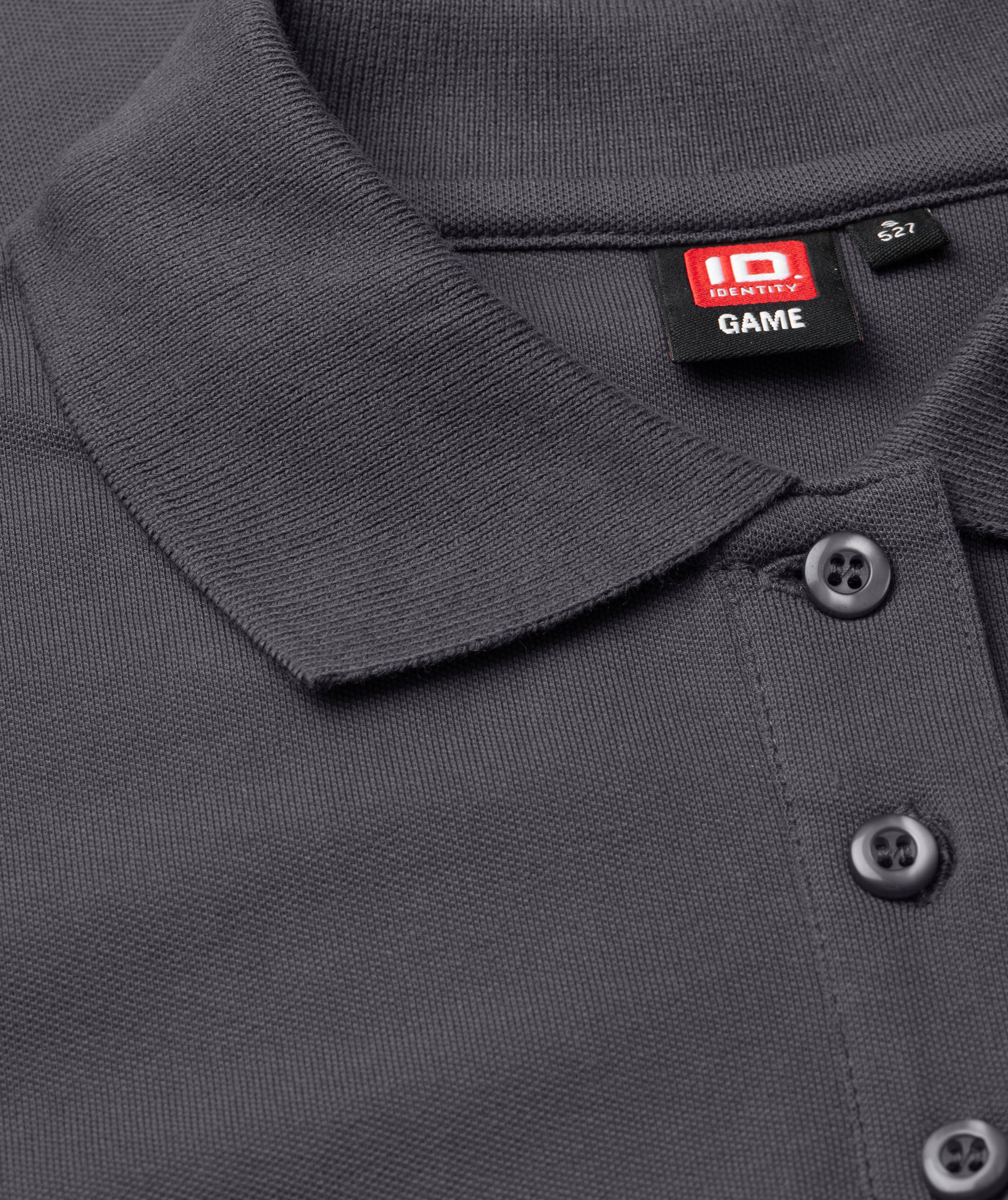 ID women's Pique Polo T-shirt with stretch, Charcoal, large image number 4