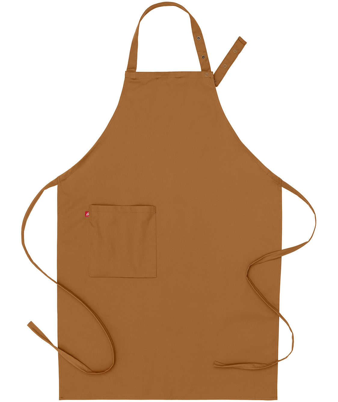 Segers 4579 bib apron with pocket, Nougat, Nougat, swatch