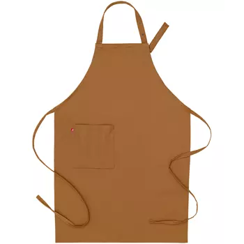 Segers 4579 bib apron with pocket, Nougat
