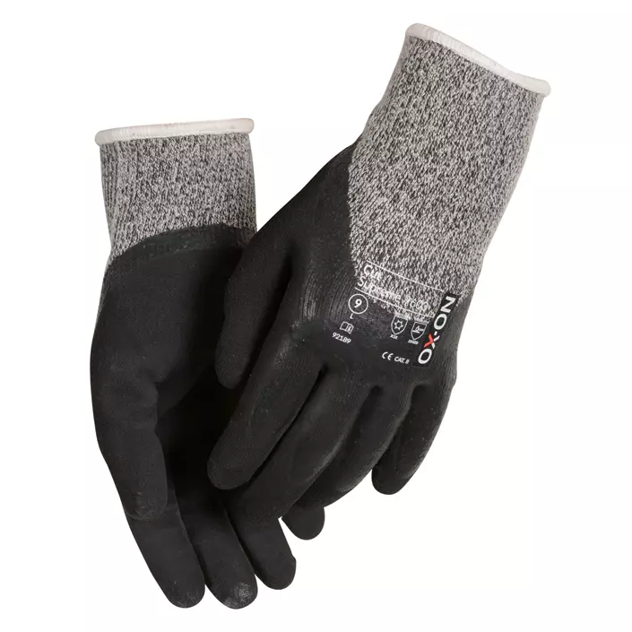 OX-ON Cut Supreme 9603 wintergloves with cut resistance Cut D, Black/Grey, large image number 1