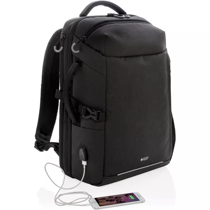 Swiss Peak XXL Weekend Reiserucksack 20L, Schwarz, Schwarz, large image number 9