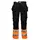 L.Brador håndverksbukse 128PB, Svart/Hi-vis Oransje, Svart/Hi-vis Oransje, swatch