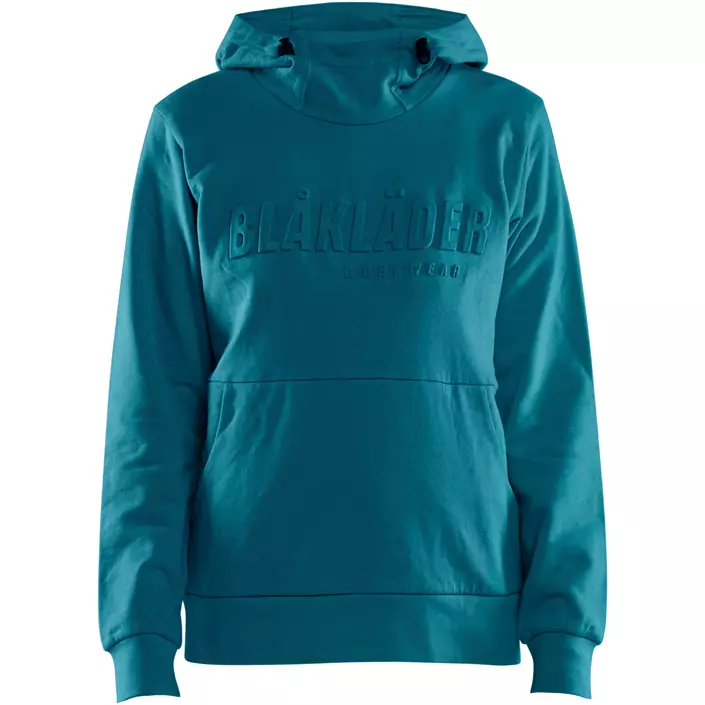 Blåkläder hoodie dam 3D, Blågrön, large image number 0