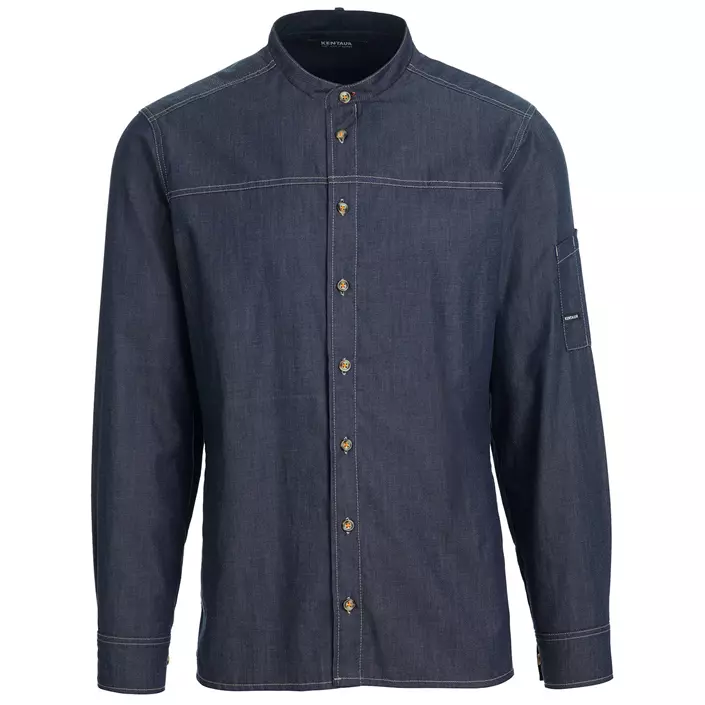 Kentaur modern fit kokkeskjorte/serveringsskjorte, Dark Ocean, large image number 0