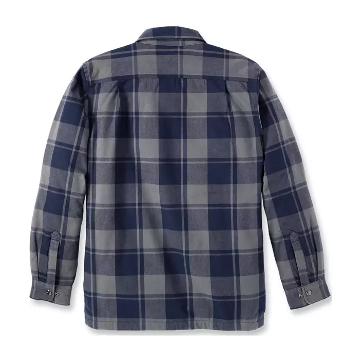 Carhartt foret flannel skjortejakke, Navy, large image number 3