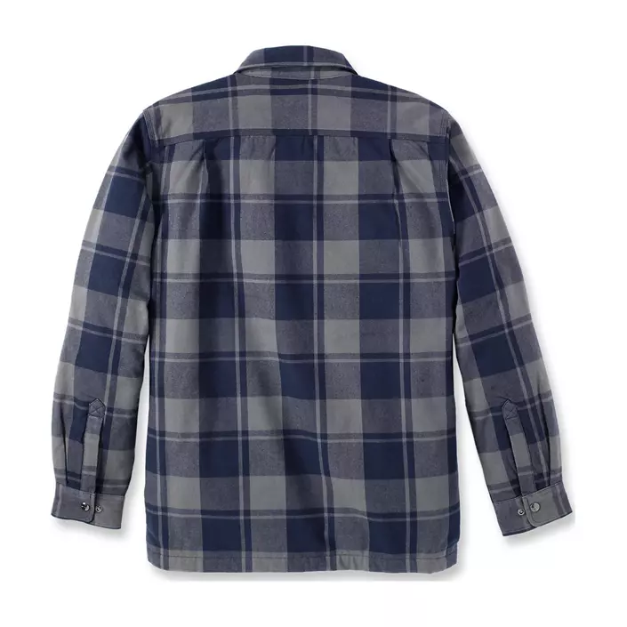 Carhartt foret flannel skjortejakke, Navy, large image number 3