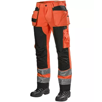 L.Brador craftsman trousers 160PB, Hi-Vis Orange/Black