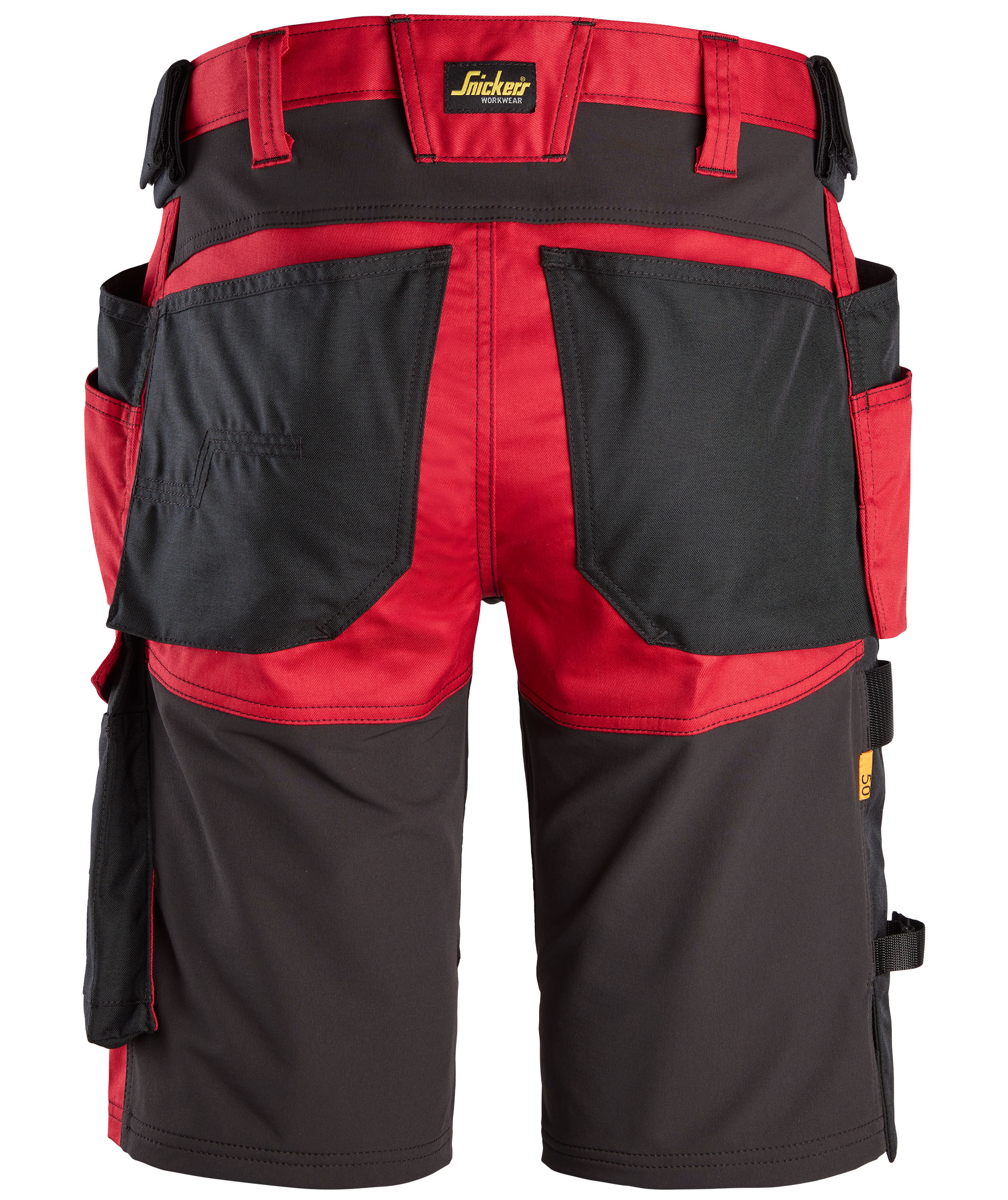 Snickers AllroundWork craftsman shorts 6141, Chili Red/Black